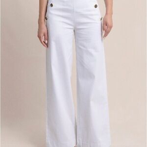 Southern Tide White Wide-Leg Pants